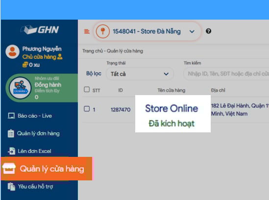 Nhà vận chuyển tạo tài khoản vận chuyển mới