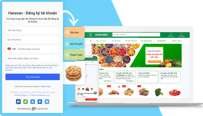 Tạo cửa hàng online
