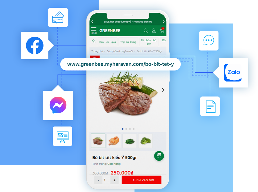 Chia sẻ link đặt hàng