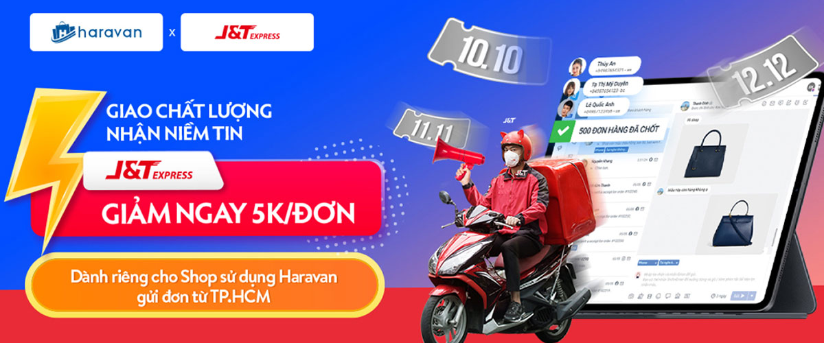 Khuyến mãi J&T Express dành riêng cho khách hàng Haravan
