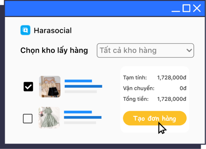 Phần mềm chốt đơn Livestream Facebook hiệu quả với Harasocial