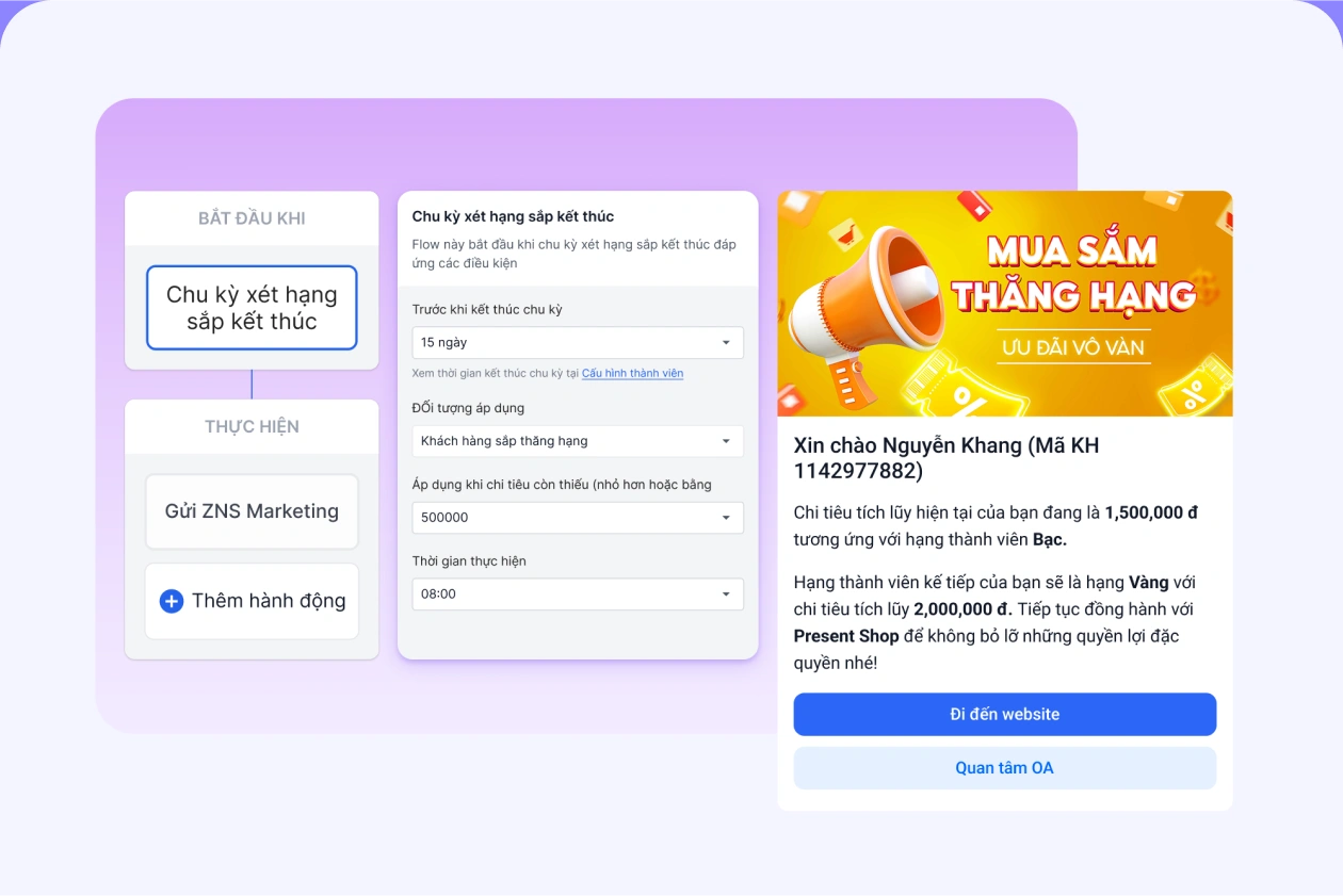 Thông báo sắp thăng hạng