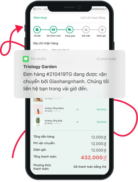 Cập nhật trạng thái đơn hàng