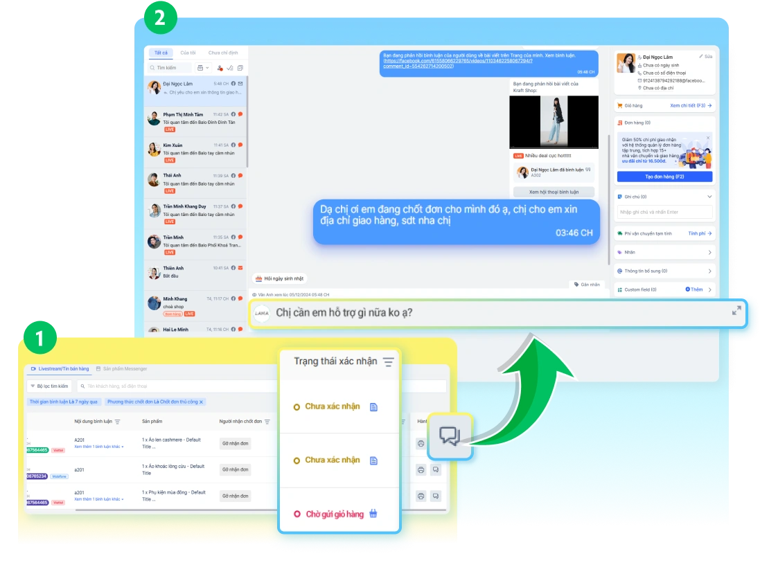 Xử lý đơn hàng dễ dàng