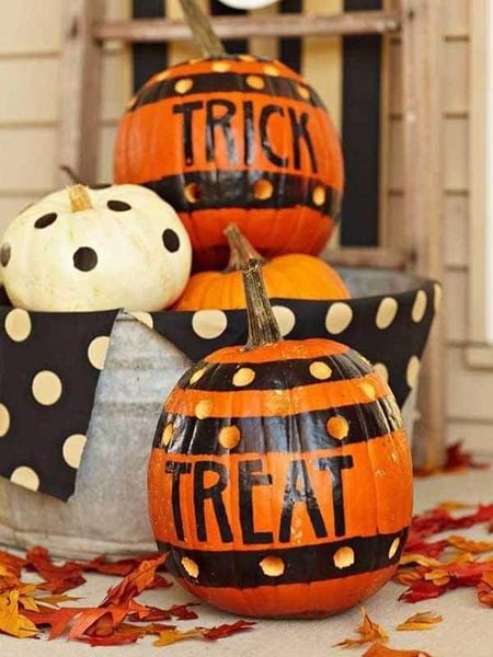 Bí ngô là đồ vật trang trí Halloween không thể thiếu