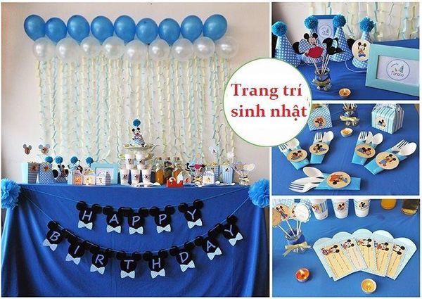 Những phụ kiện trang trí bàn tiệc sinh nhật cho bé yêu – Party Vui
