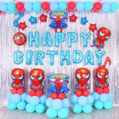 Set trang trí sinh nhật chủ đề người nhện