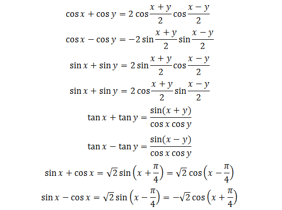 Công Thức Biến Đổi Tổng Thành Tích