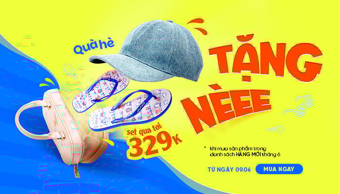Tặng Set 01 Nón + 01 Dép Khi mua Túi Mới