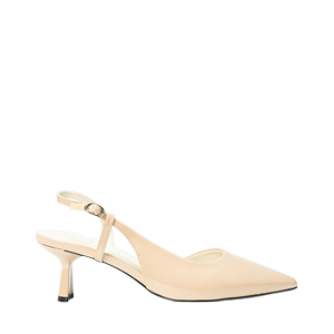 Giày Cao Gót Slingback Phối Liệu Bóng
