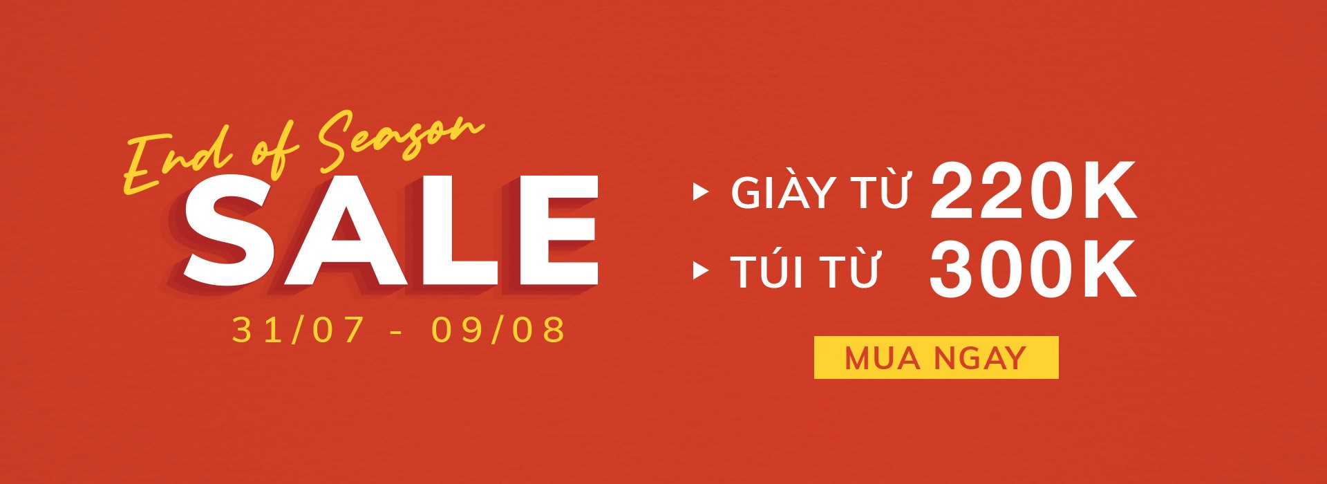 END OF SEASON SALE