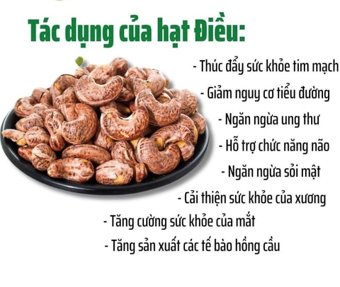 Công Dụng Hạt Điều: Giá Trị Dinh Dưỡng Và Lợi Ích Cho Sức Khỏe