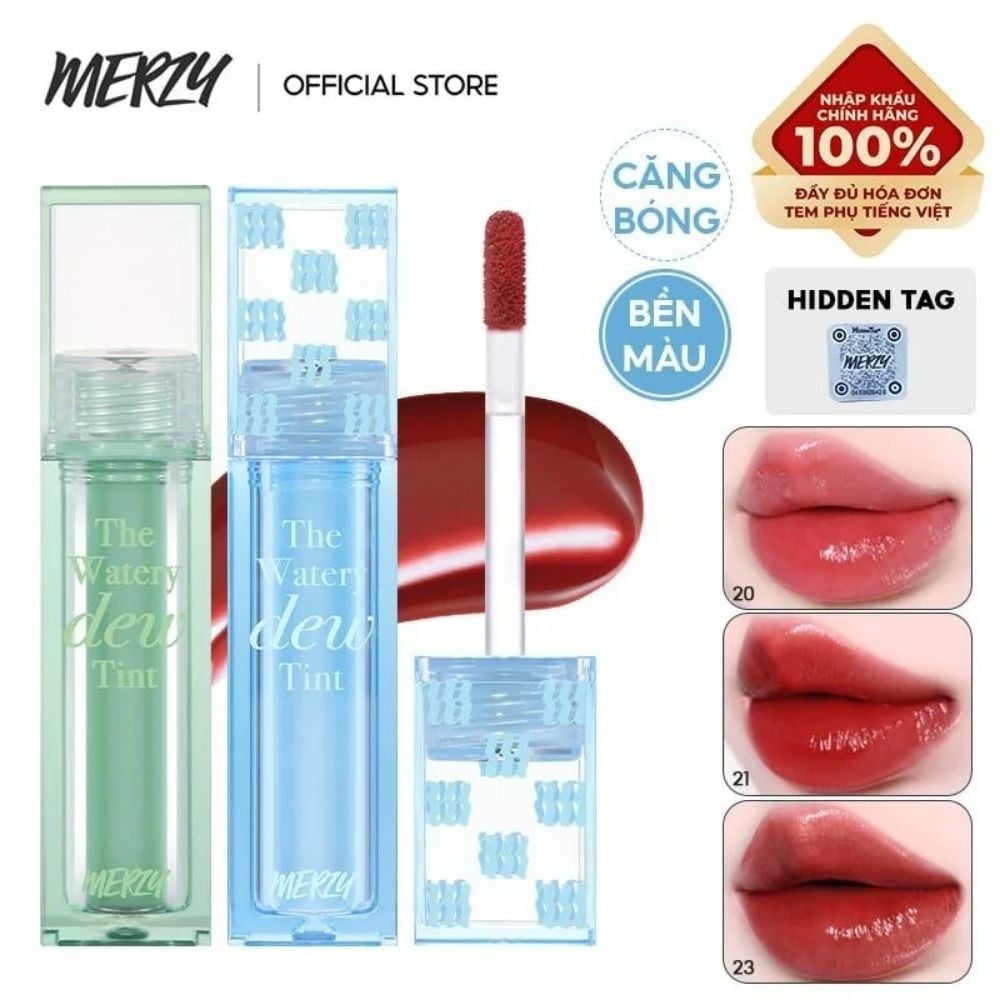 Thiết kế và bao bì của Merzy The Watery Dew Tint Ver 3 và Ver 4