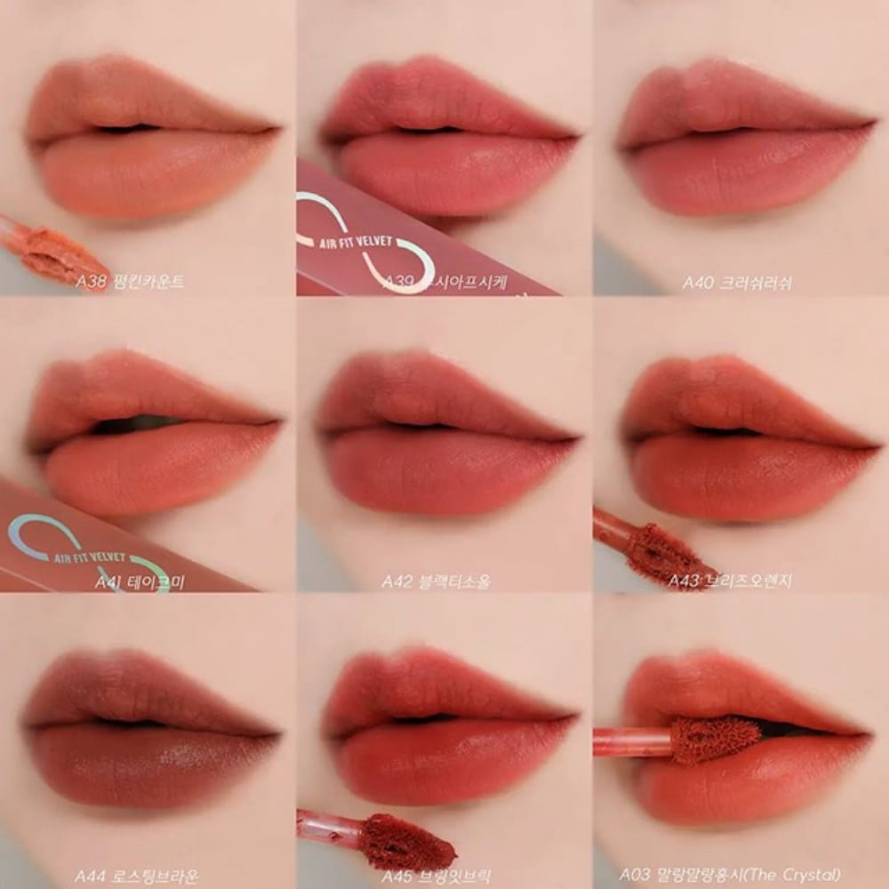 25.17 - thegioiskinfood - Bảng màu son Black Rouge Air Fit Velvet Tint Ver 8