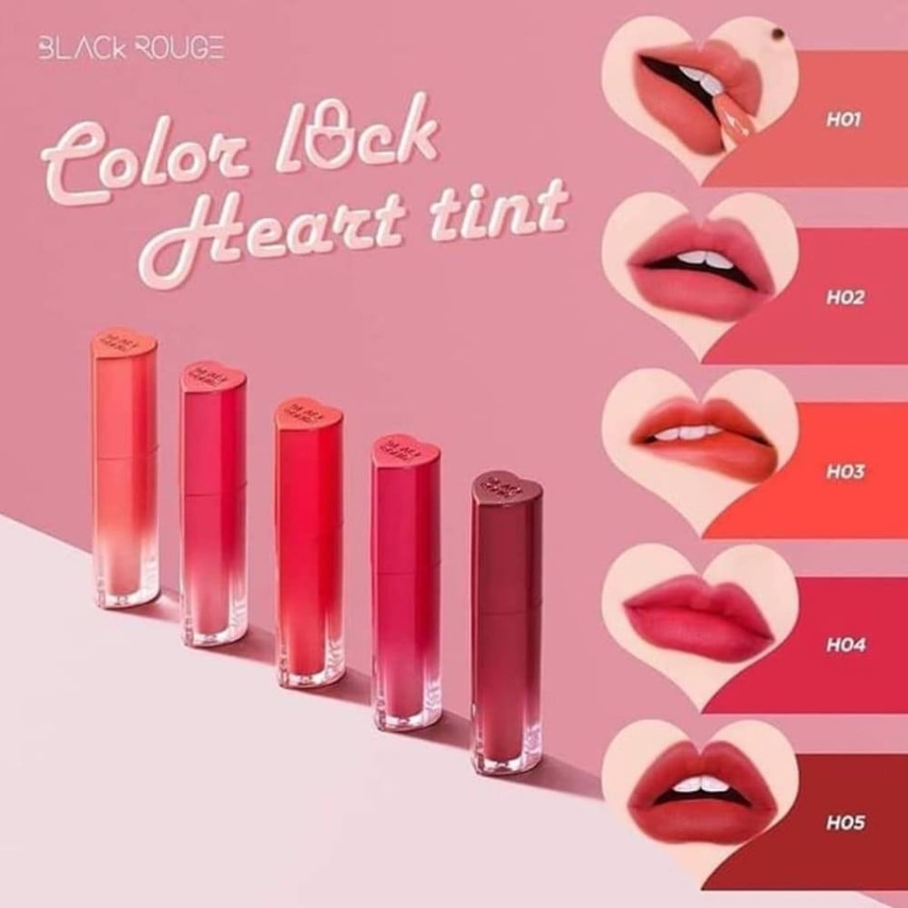 25.36 - thegioiskinfood - Bảng màu son Black Rouge Color Lock Heart Tint