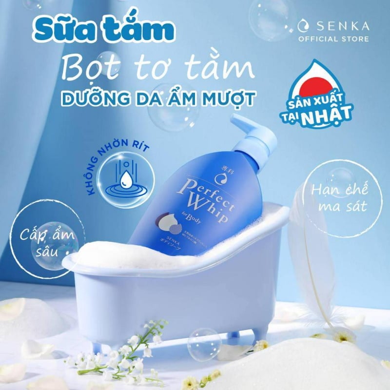 Senka Perfect Bubble For Body Floral Plus - Mùi hương của hoa Linh Lan & Hoa Nhài