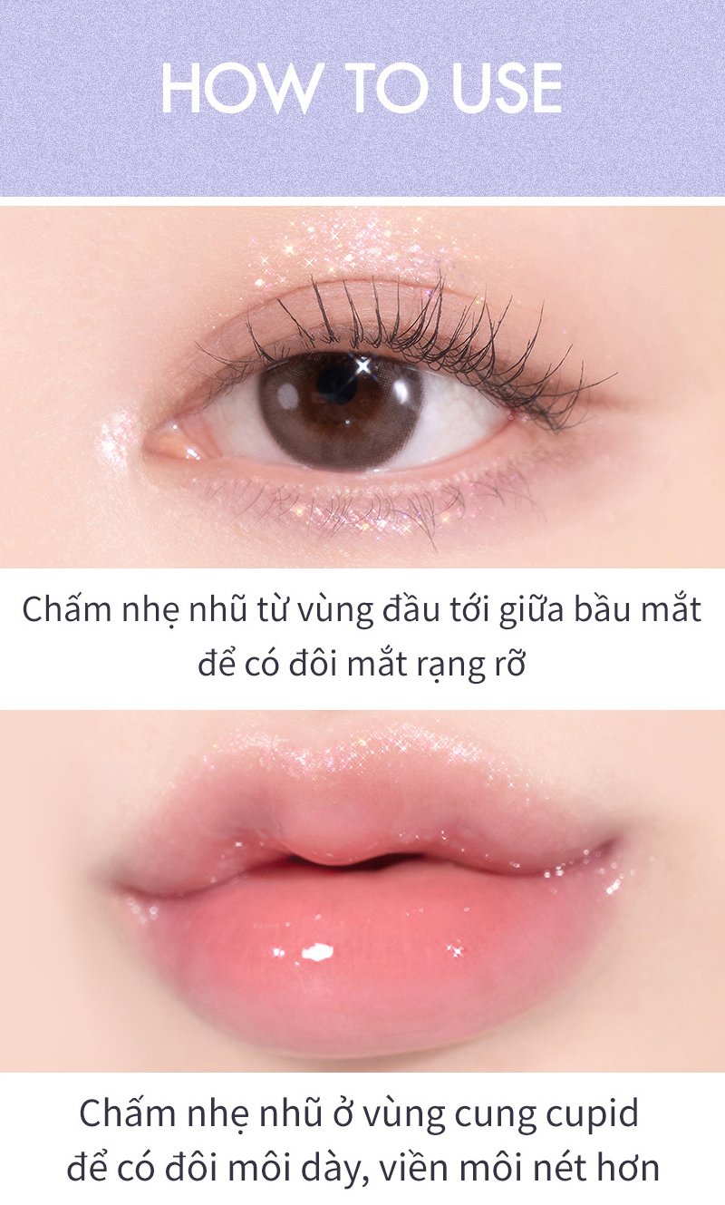 Gel Nhũ Mắt Lấp Lánh, Bền Màu, Lâu Trôi Romand The Universe Liquid Glitter - Ver.2