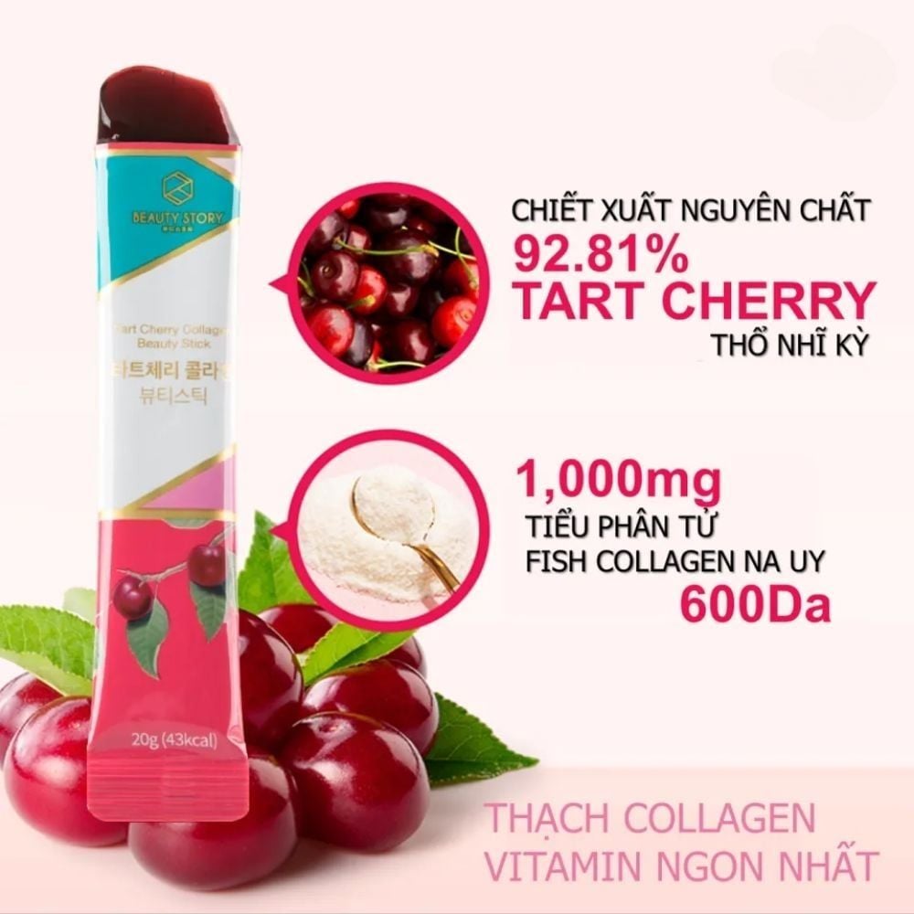 Thạch collagen Vitamin Beauty Story vị Tart Cherry