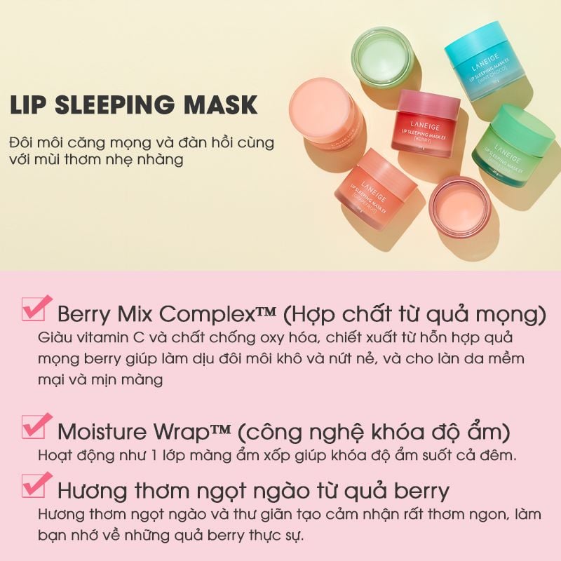 Mặt Nạ Ngủ Cho Môi Laneige Lip Sleeping Mask