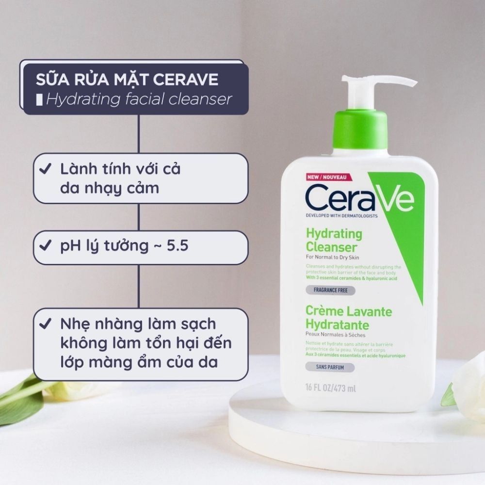 Sữa Rửa Mặt Và Tẩy Trang Cho Da Quá Nhạy Cảm La Roche-Posay Toleriane Dermo Cleanser - Cleansing & Make-Up Removal Fluid 200ml