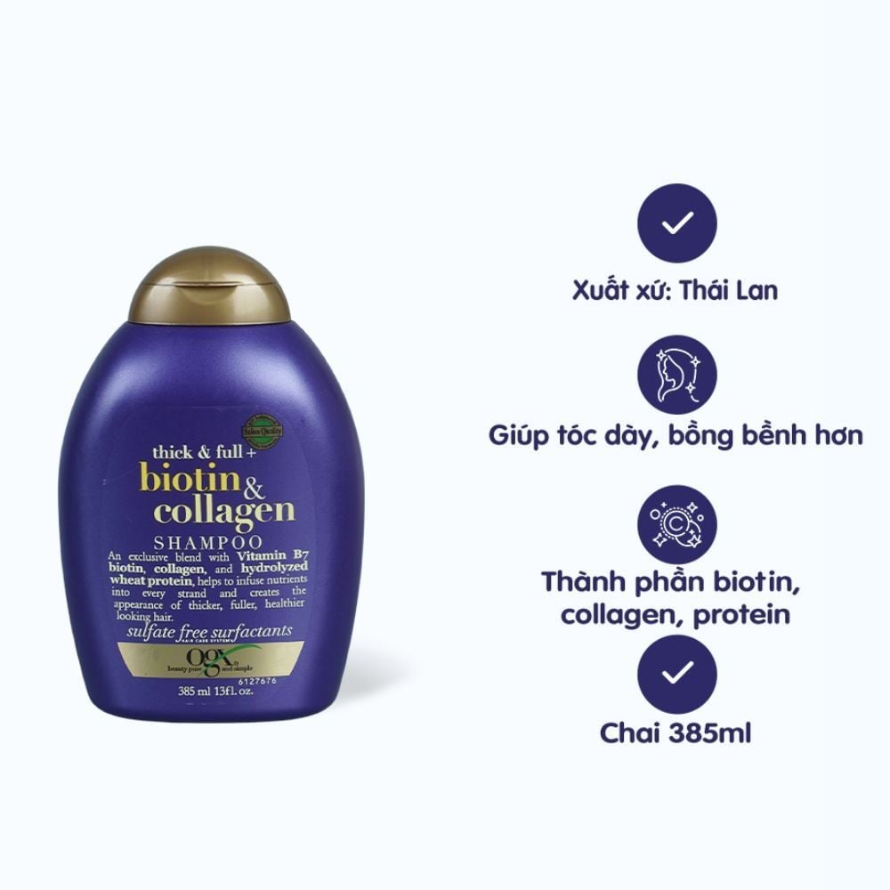 Dầu Gội Biotin Collagen Thick & Full