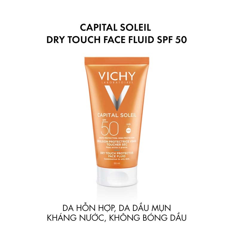 thegioiskinfood.com - kem chống nắng Vichy Ideal Soleil Mattifying Face Fluid Dry Touch