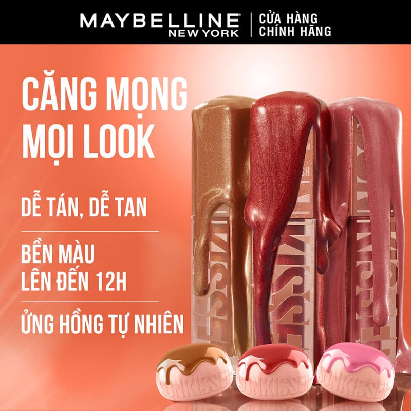 Má Hồng Kem Căng Mọng, Bền Màu Maybelline Sunkisser Blush 4.7ml