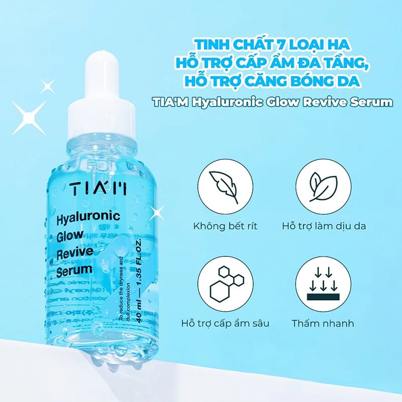 thegioiskinfood.com - Serum Tiam Cấp Nước, Hỗ Trợ Căng Bóng Da Hyaluronic Glow Revive Serum 40ml