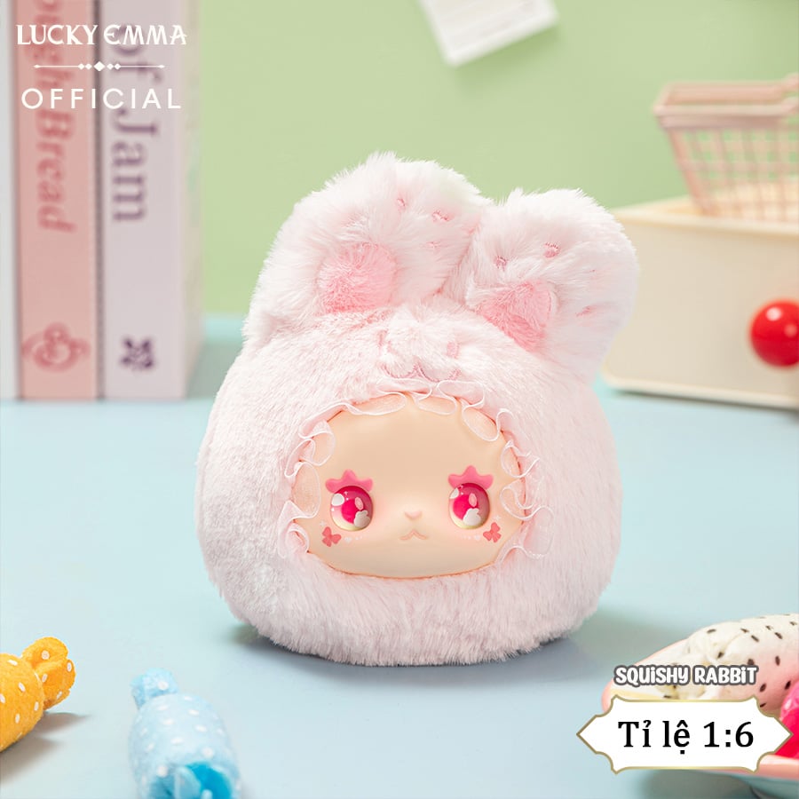 thegioiskinfood.com - Móc Khóa Gấu Bông Lucky Emma RUA RUA ZOO Vinyl Face Plush Keychain Blind Box - MJ-000085