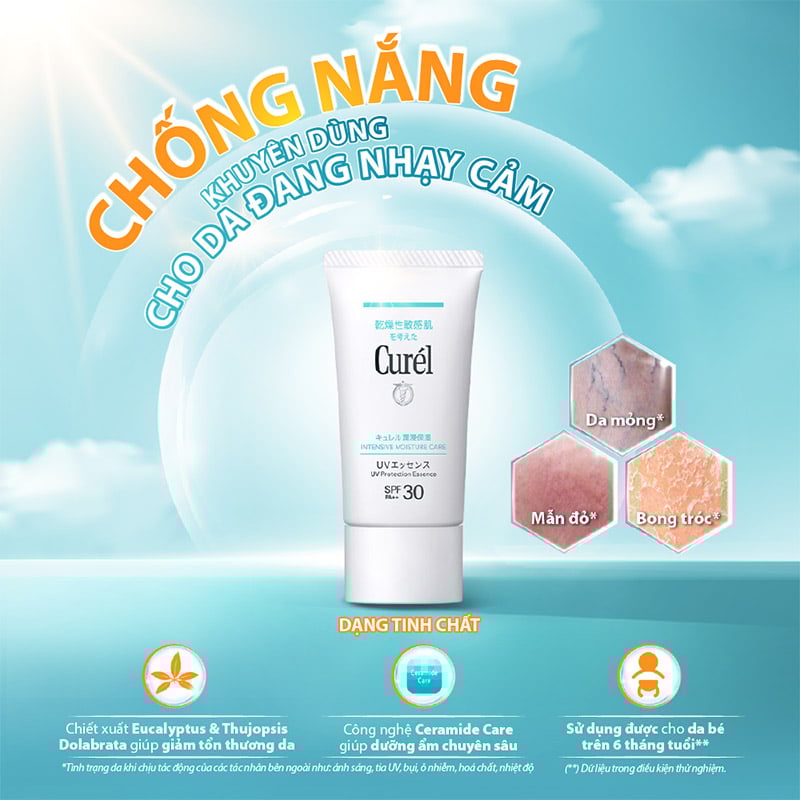 thegioiskinfood.com - Kem Chống Nắng Dạng Tinh Chất Giúp Cấp Ẩm Chuyên Sâu Curél UV Protection Essence SPF 30/PA++ 50g