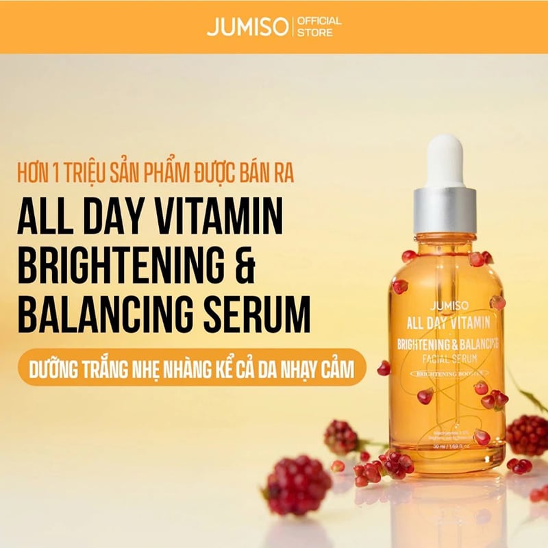 thegioiskinfood.com - Serum Dưỡng Sáng Mờ Thâm Jumiso All Day Vitamin Brightening And Balancing Facial Serum 30ml