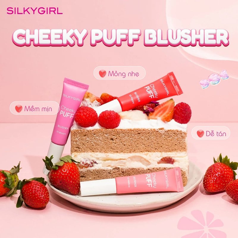 thegioiskinfood.com - Má Hồng Kem Silkygirl Cheeky Puff Blusher 6ml