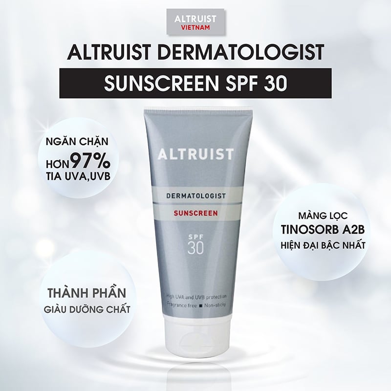 Kem Chống Nắng Altruist Dermatologist Sunscreen SPF30 200ml