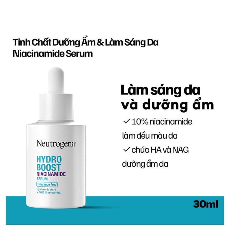 Serum Dưỡng Ẩm, Hỗ Trợ Dưỡng Sáng Da Neutrogena Hydro Boost Niacinamide Serum 30ml