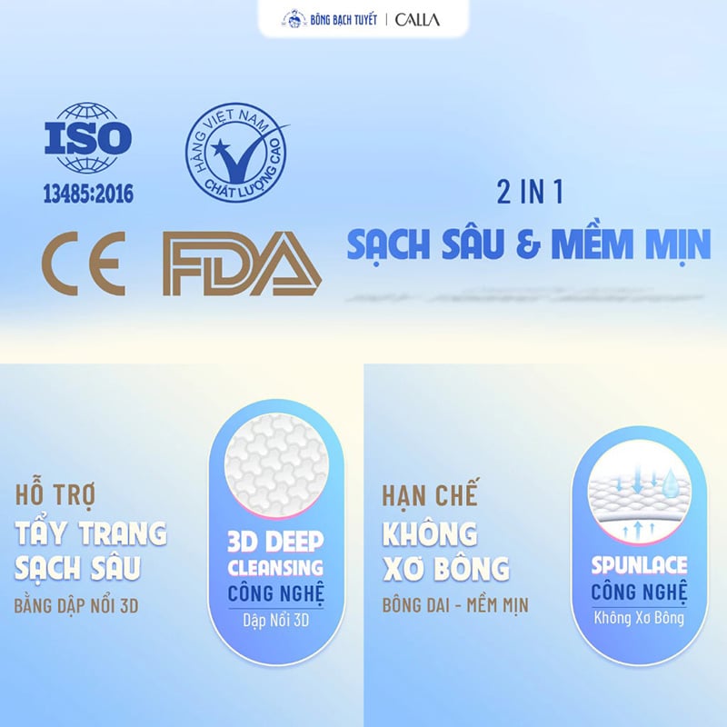 thegioiskinfood.com - Bông Làm Sạch Da Calla Tròn 3D
