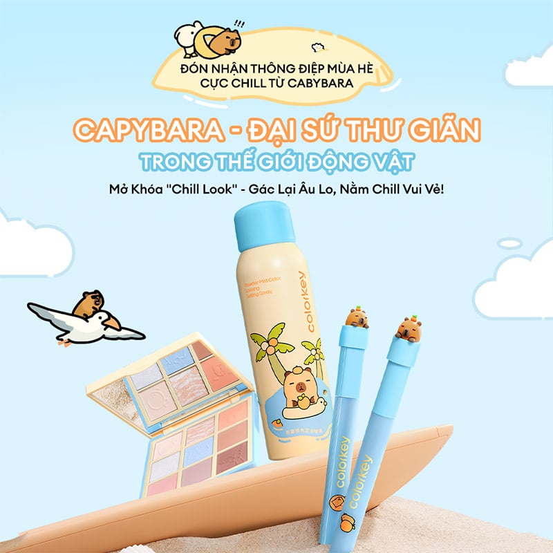 thegioiskinfood.com - Bảng Phấn Mắt 9 Ô Màu Colorkey Orange Capybara Nine Shades Eyeshadow Palette 13.5g