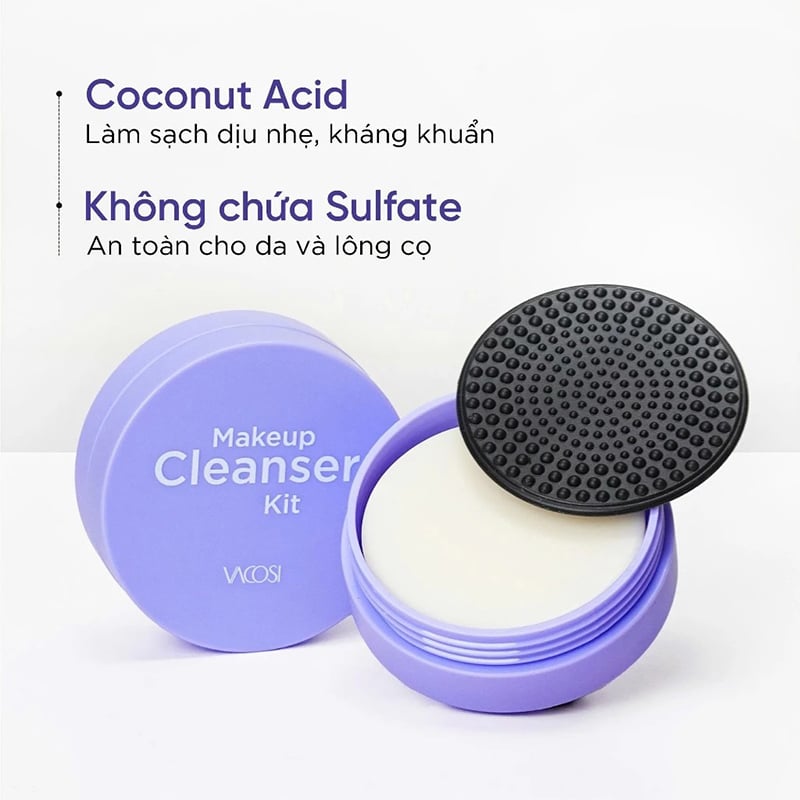 thegioiskinfood.com - Hộp Rửa Cọ Trang Điểm Kèm Xà Phòng Vacosi Makeup Cleanser Kit - DC14