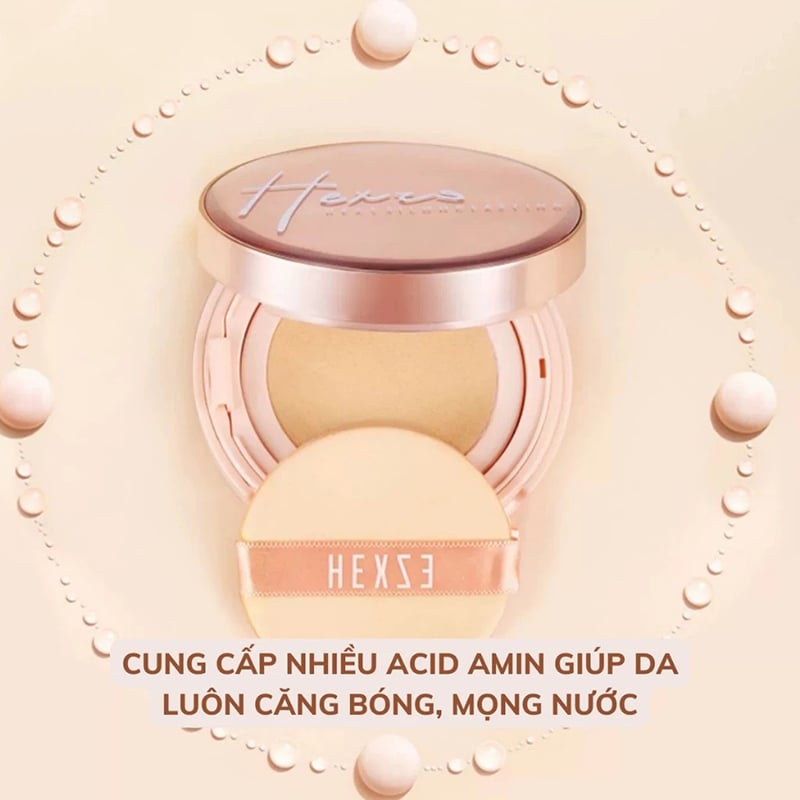 thegioiskinfood.com - Phấn Nước Lâu Trôi, Mỏng Nhẹ Hexze Brightening Longlasting Cushion Foundation (Set 2 lõi)