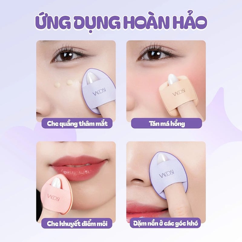 thegioiskinfood.com - Bông Mút Cushion Xỏ Ngón Mini Vacosi Top Finger Cushion
