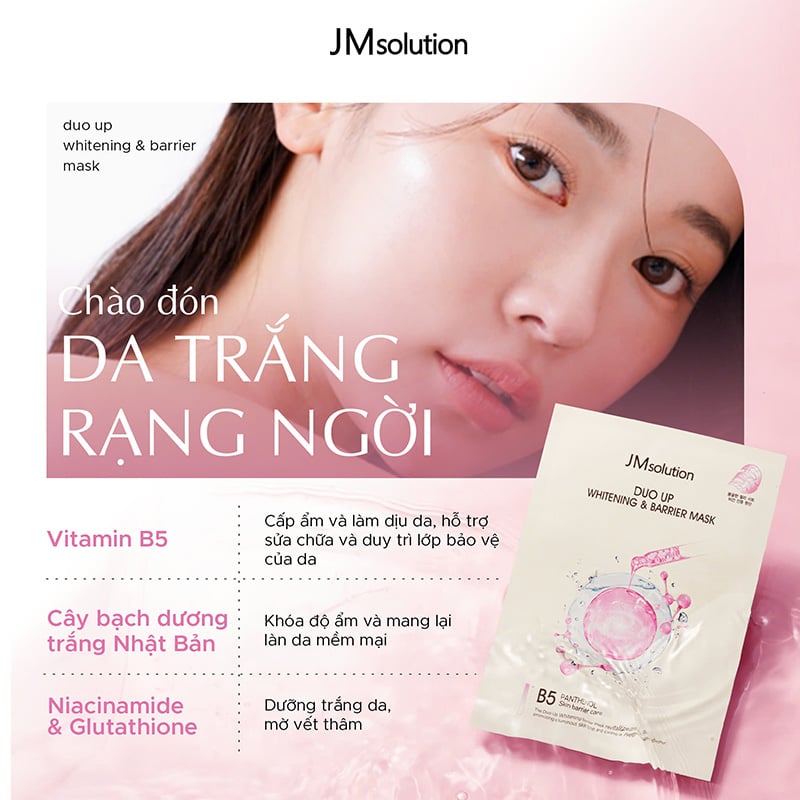 thegioiskinfood.com - Mặt Nạ Miếng Jmsolution Cấp Ẩm, Hỗ Trợ Dưỡng Sáng Da Duo Up Whitening Mask 30ml