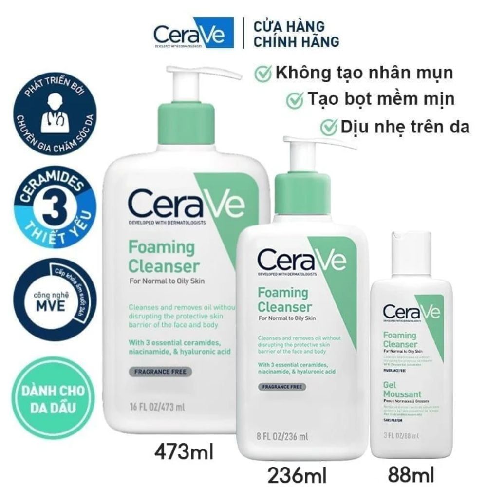 Cerave Developed With Dermatologists Foaming Cleanser