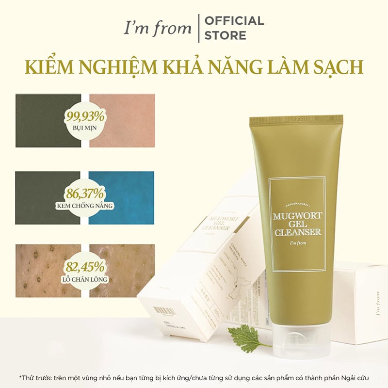 thegioiskinfood.com - Sữa Rửa Mặt Sạch Sâu Dịu Nhẹ Chiết Xuất Ngải Cứu I'm From Mugwort Gel Cleanser 30ml