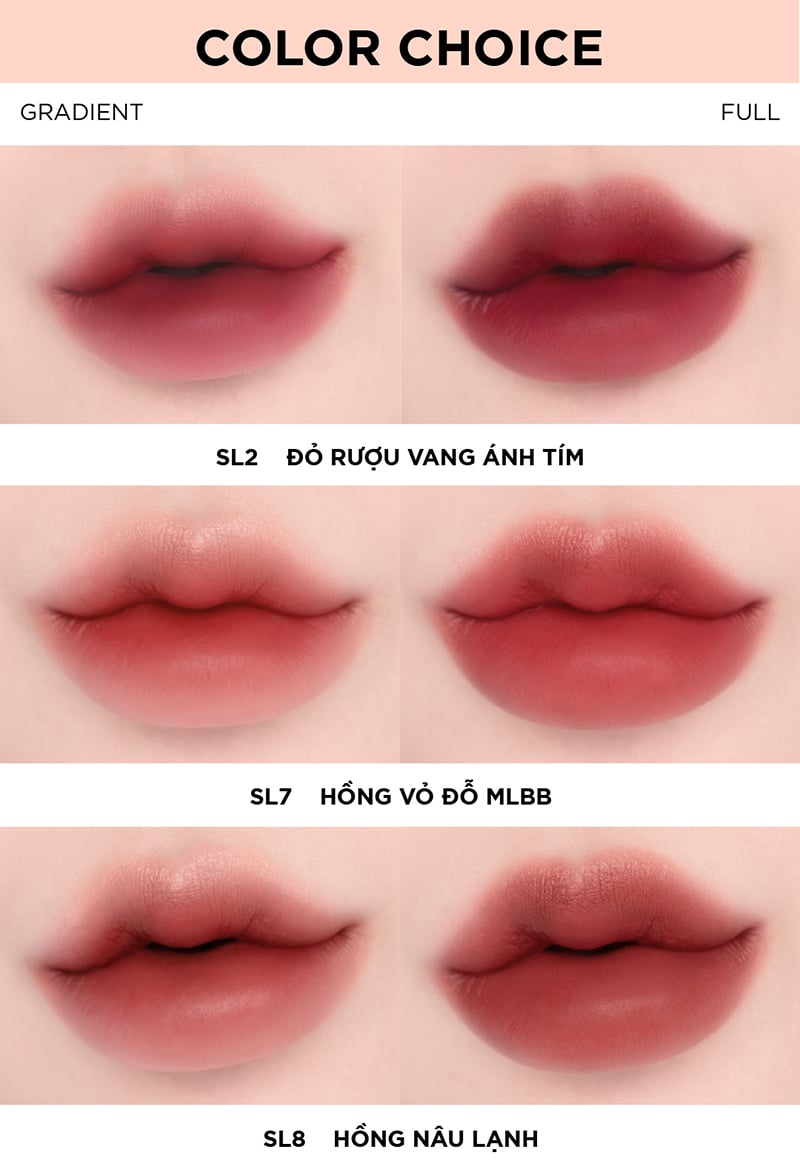 [NEW][SEASON 3][SL1 - SL14] Son Kem Siêu Lì, Siêu Mịn Môi Merzy Soft Touch Lip Tint 3g