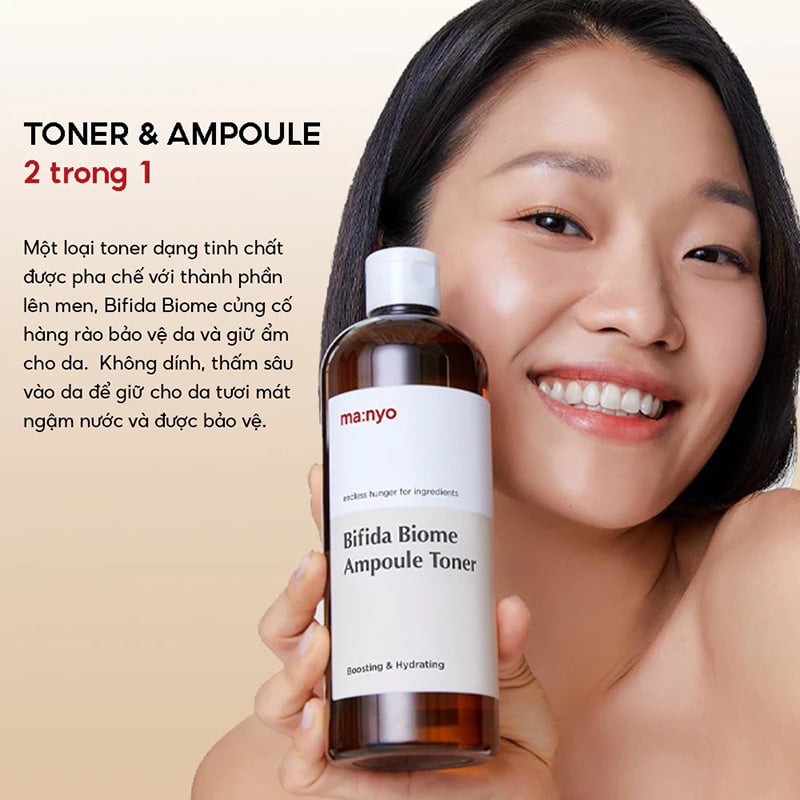 thegioiskinfood.com - Nước Hoa Hồng Cấp Ẩm, Làm Dịu Da Ma:nyo Bifida Biome Ampoule Toner 210ml