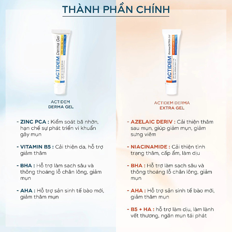 thegioiskinfood.com - Gel Giảm Mụn, Mờ Thâm Actidem Derma Gel 18g