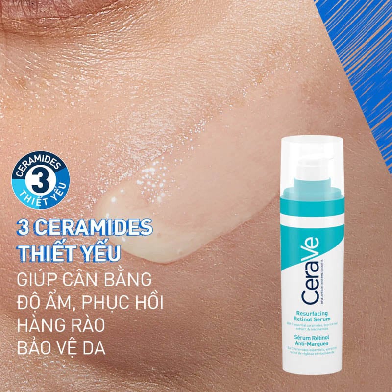 thegioiskinfood.com - Serum Cerave Giúp Hỗ Trợ Mờ Thâm Mụn Resurfacing Retinol Serum 30ml