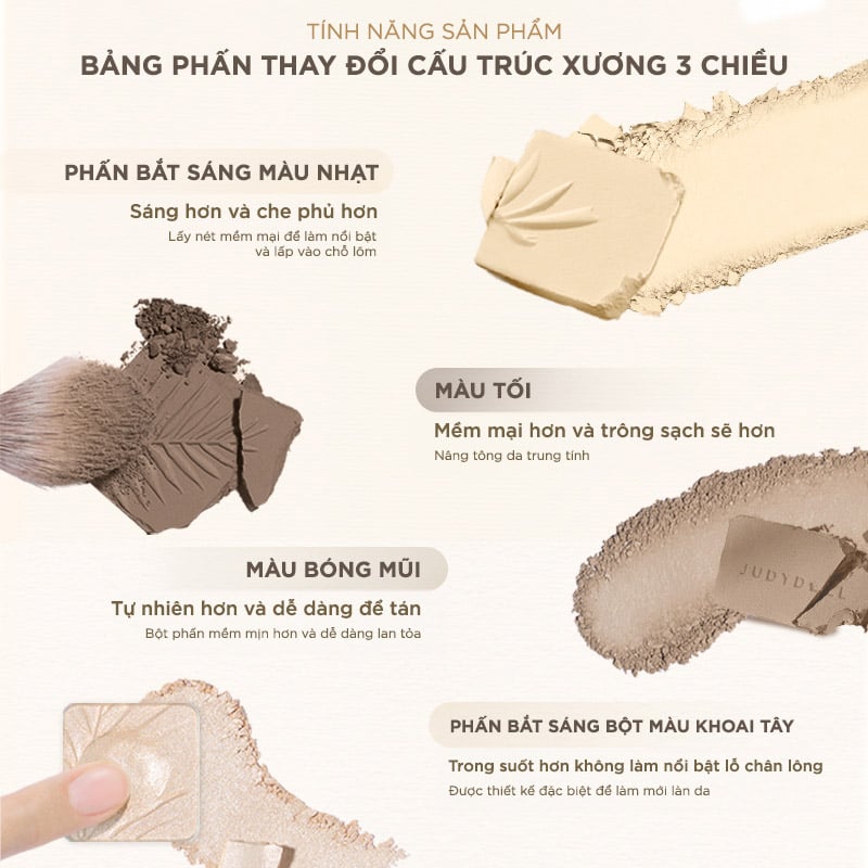 Phấn Bắt Sáng Và Tạo Khối Judydoll Highlight & Contour 9g