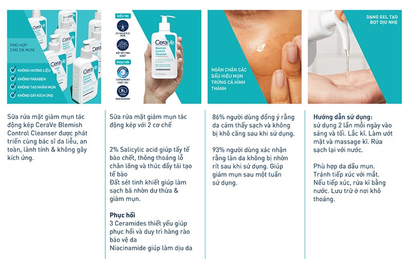 thegioiskinfood.com - Sữa Rửa Mặt Hỗ Trợ Giảm Mụn Cerave Blemish Control Cleanser