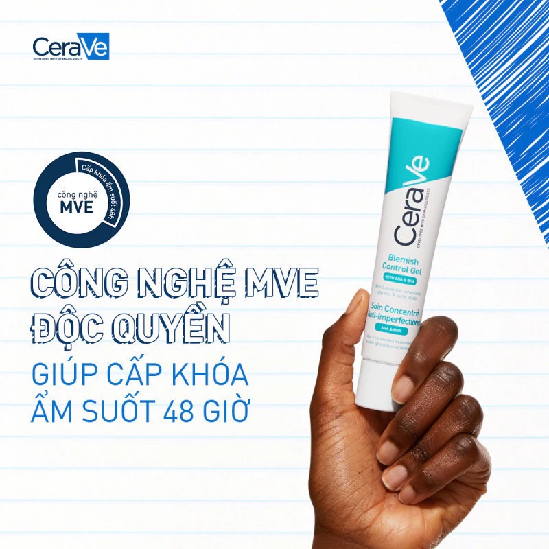 thegioiskinfood.com - Gel Dưỡng Cerave Hỗ Trợ Giảm Mụn, Mờ Thâm Blemish Control Gel 40ml
