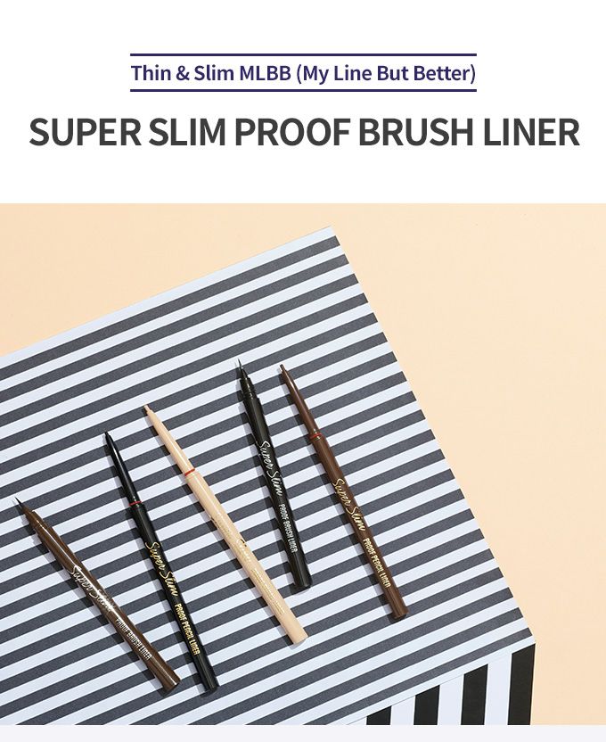 ETUDE - Super Slim Proof Brush Liner - 2 Colors